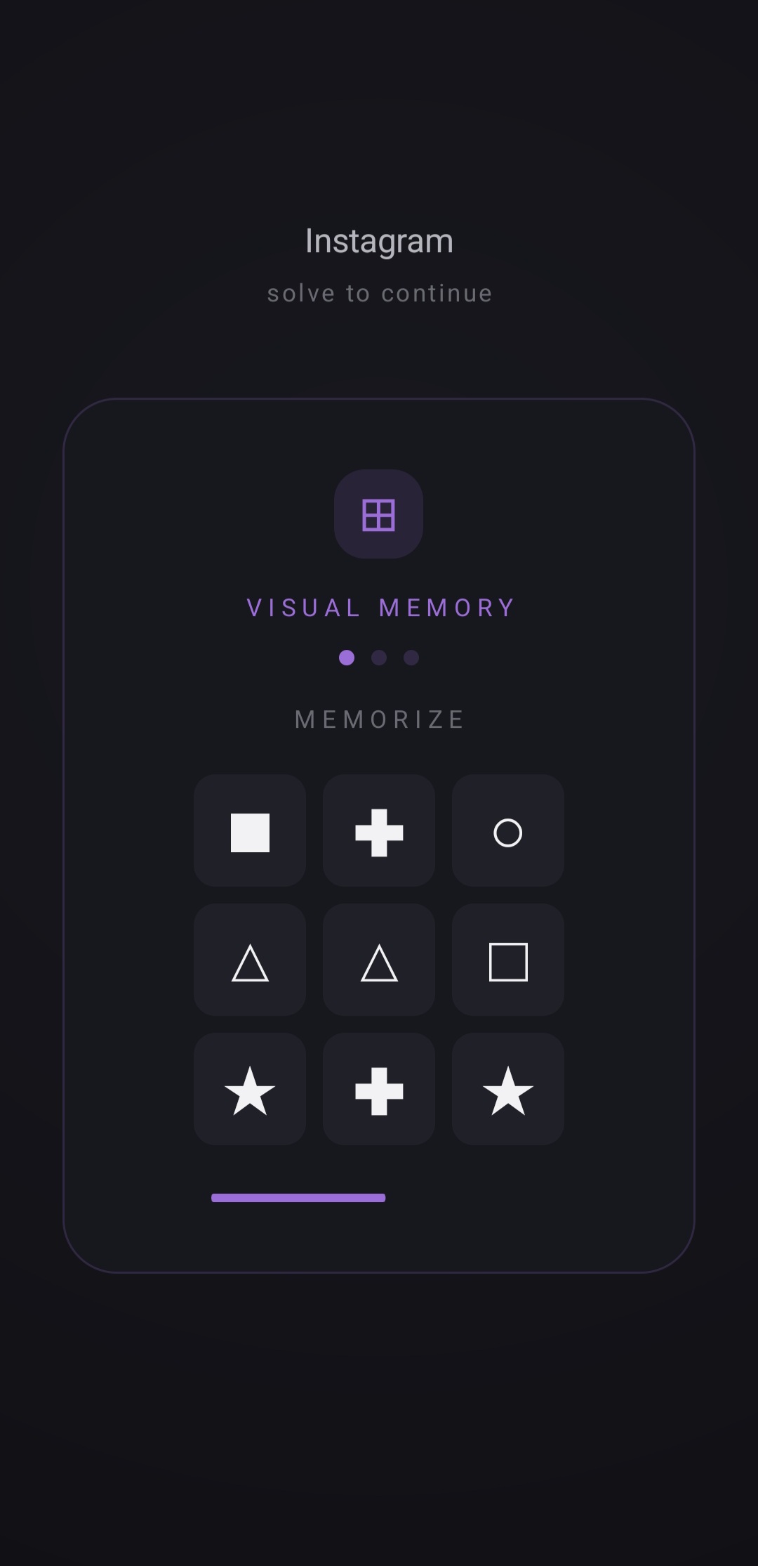 Visual Memory problem — memorise the shapes